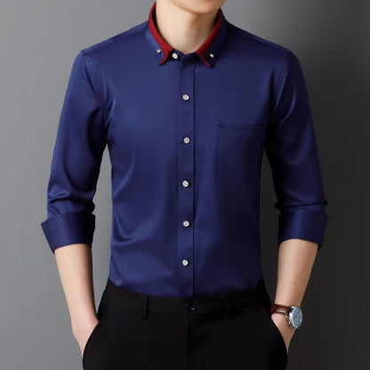 【S-4XL】👕2024 nowa, oddychająca męska koszula biznesowa na co dzień