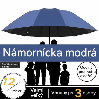 ☔【12 reber】Zložljiv dežnik, odporen proti vetru - vodoodporen in lahek, primeren za dež in sonce. Velik premer za vso družino! ✨