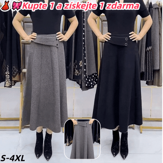 👗🎀【S-4XL】Vlněná sukně na podzim a zimu