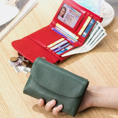 Unisex denarnica Pebble iz pravega usnja z RFID zaščito