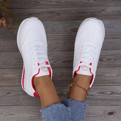 🏃‍👟👟【36-41】Damskie codzienne buty sportowe, jednokolorowe, z grubą podeszwą i sznurowadłami