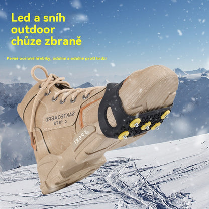 👴🚶🏔️❄️Kupte 1 pár, 1 pár dostanete zdarma🔥Neviditelné 5zubé protiskluzové návleky na mačky,  venkovní mačky, vhodné pro turistiku ve sněhu, horolezectví, horolezectví a zimní ledové plochy, nezbytnost pro seniory.