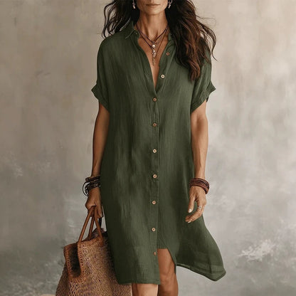 ✅Pago contra entrega - 💥Nuevo vestido de verano para mujer 2026 con botones - Elegante y con estilo