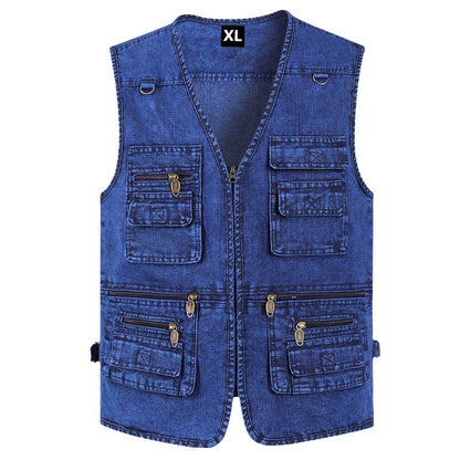 🔥【XL-7XL】2026 Moška denim jopica z več žepi