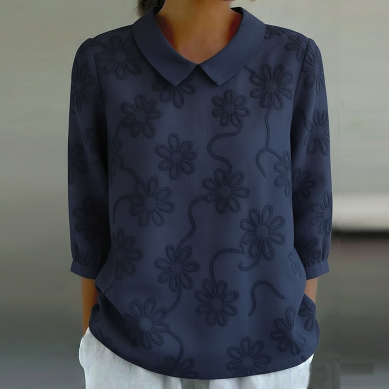 👚Blusa bordada de estilo retro francés - Colección 2026