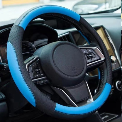 🔥Funda de volante de cuero genuino - Funda universal para volante de coche, antideslizante, duradera