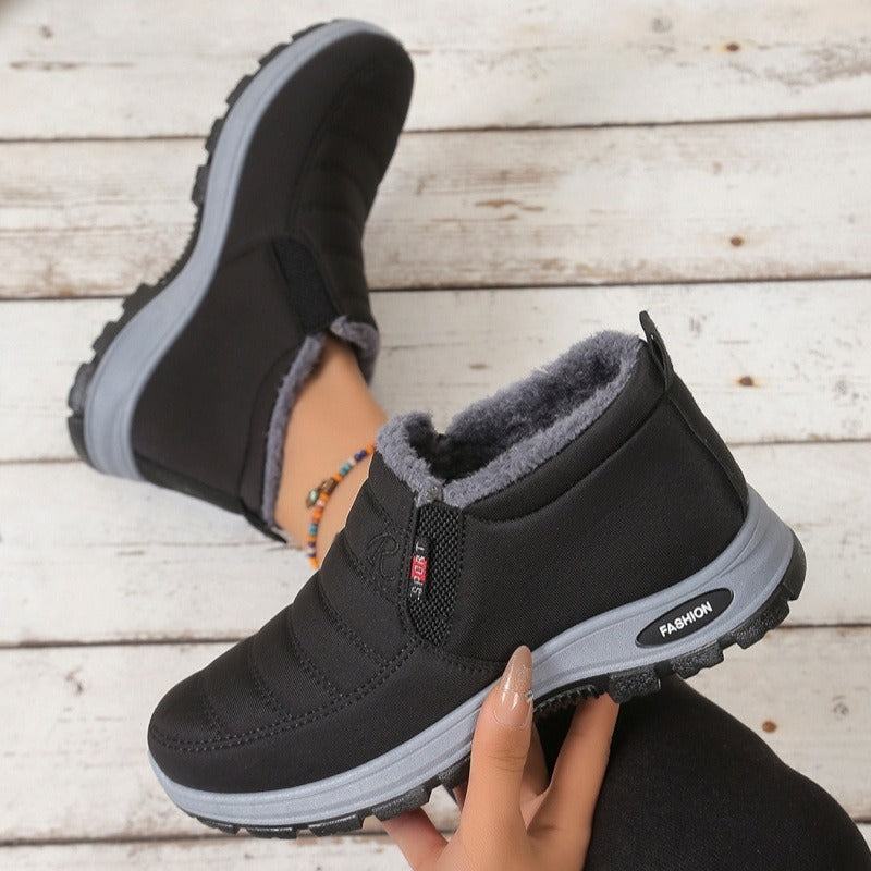 🔥【35-48】Unisex zimski škornji s podlogo iz semiša - topli, udobni in nedrseči, idealni za hladno vreme.