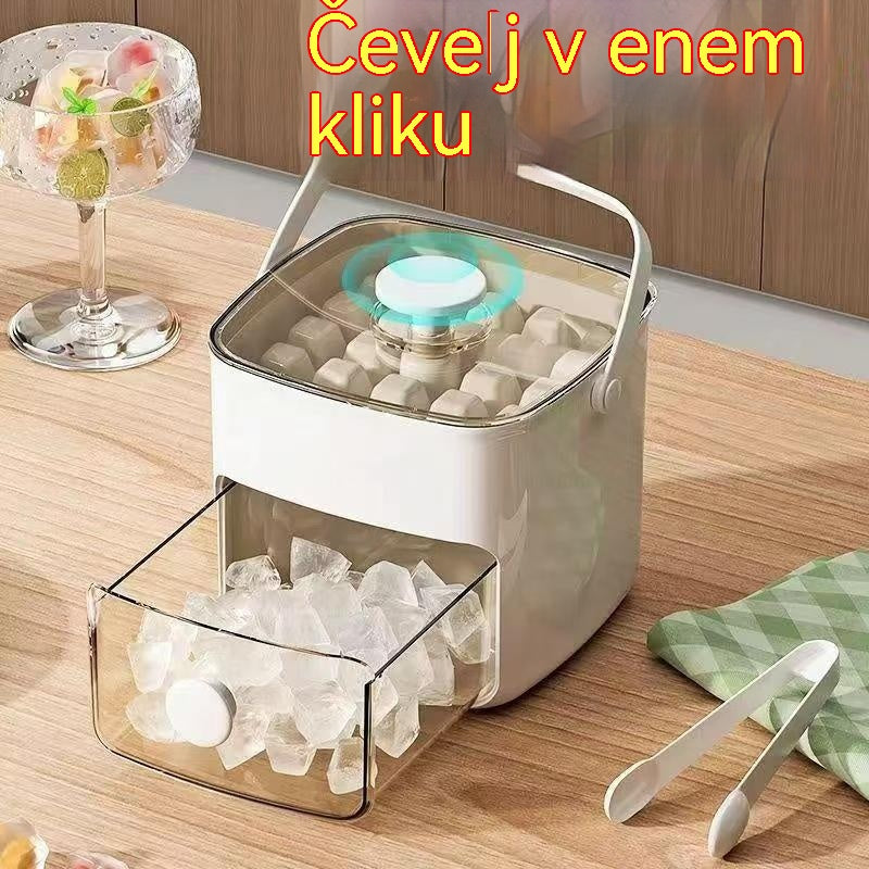 🧊2026 Pladenj za ledene kocke s pokrovom – Izdelava ledu je enostavna