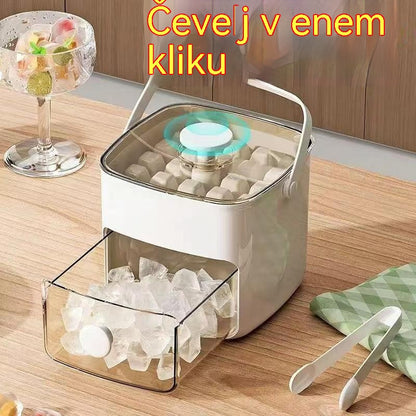 🧊2026 Pladenj za ledene kocke s pokrovom – Izdelava ledu je enostavna