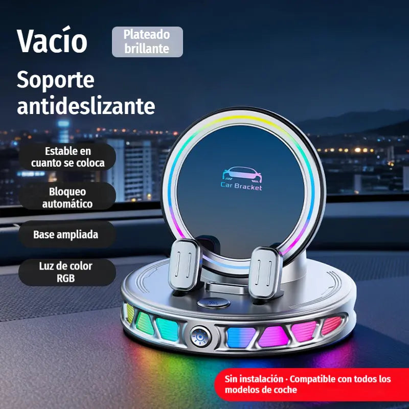📱 Avtomobilsko držalo z RGB-osvetlitvijo, samodejnim vpenjanjem in 15-vatnim brezžičnim polnjenjem