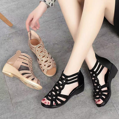 🔥👡【Rozmiary 35-42】Nowe modne sandały damskie w jednolitym kolorze