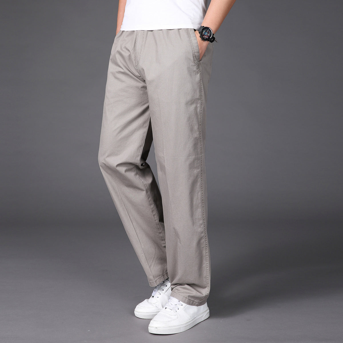 🔥【50-130KG】2026 nove moške hlače plus size casual straight