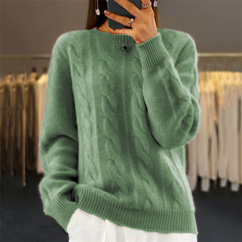 🔥⛄【S-XL】Nowy sweter z wełny na jesień i zimę 2026, jednolity kolor, wysokiej jakości