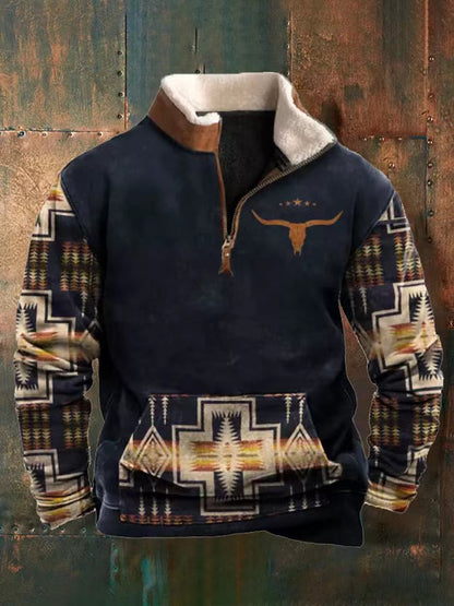 👕【49% ZNIŻKI】【S-4XL】2024 Jesienno-zimowy męski modny, ciepły sweter z długim rękawem i nadrukiem 3D