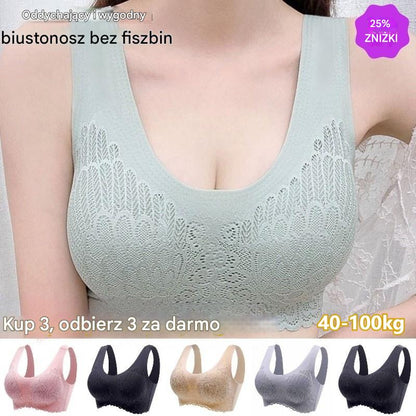 👙【3 dílná sada】Nová a vylepšená krajková podprsenka, pohodlná, pro větší velikosti