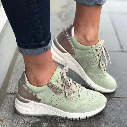 🔥50% de descuento: (Tallas 36-43) Zapatillas deportivas ortopédicas para mujer, modernas y cómodas, con cremallera lateral y suela gruesa.