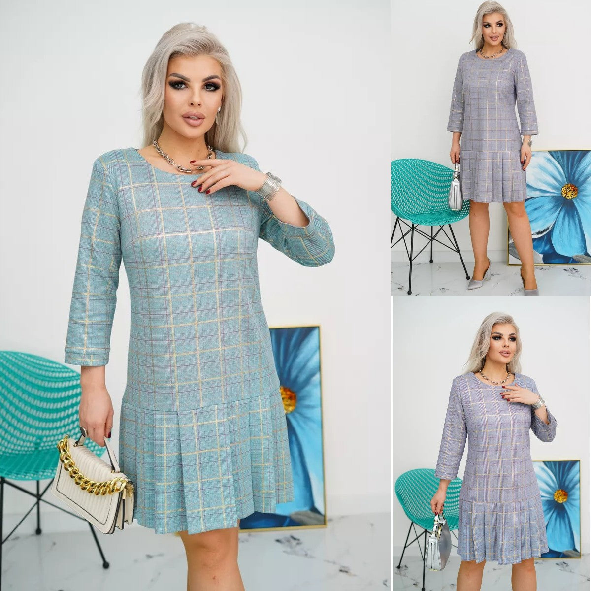 💜💚 【S-5XL】Wysokiej jakości modna sukienka