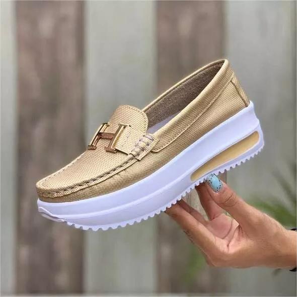 🔥🩰【35-43】2026 nowy styl damskie buty casualowe buty z grubą podeszwą miękkie i wygodne