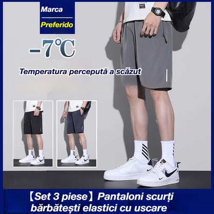 👖😎【Komplet 3 delov】【M-8XL】Moške elastične hitro sušeče kratke hlače