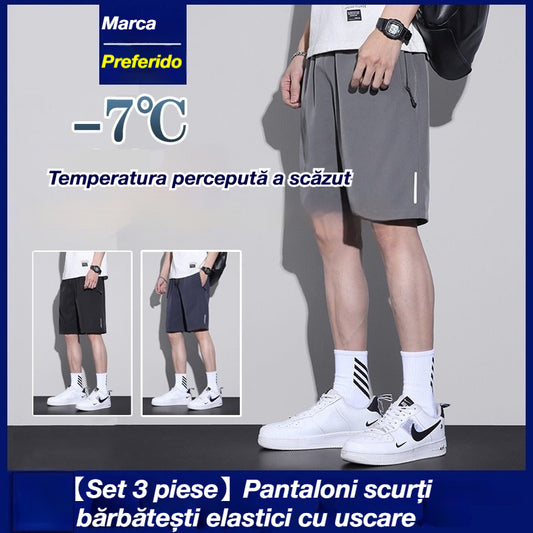 👖😎【Komplet 3 delov】【M-8XL】Moške elastične hitro sušeče kratke hlače