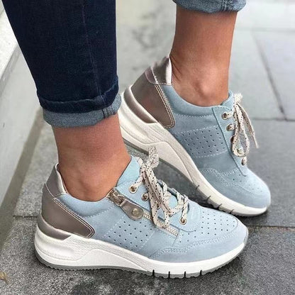 🔥50% de descuento: (Tallas 36-43) Zapatillas deportivas ortopédicas para mujer, modernas y cómodas, con cremallera lateral y suela gruesa.