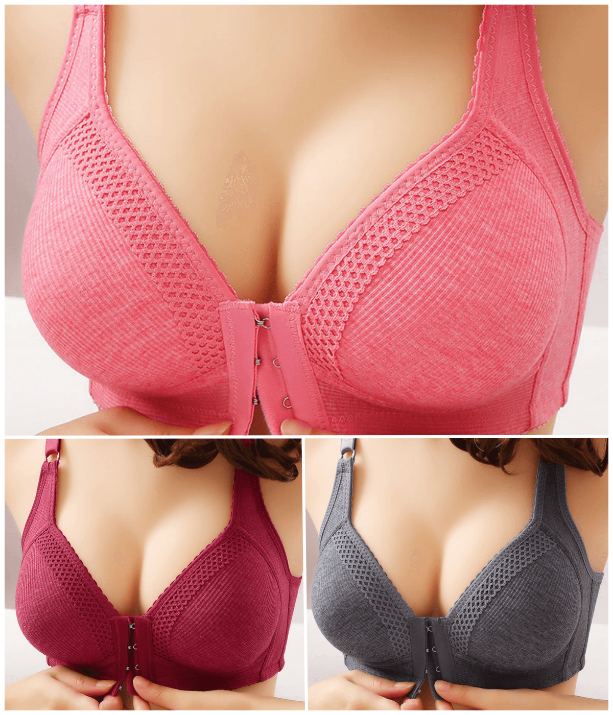👍👍Ograniczona czasowo zniżka🌺【3 sztuki】👙 Wysokiej jakości bezszwowy biustonosz push-up, modny, antypoślizgowy