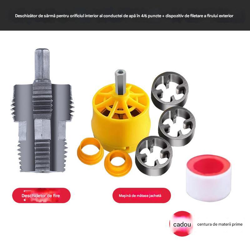 🛠️【Navojni rezilnik notranjih lukenj za cevi + navojni rezilnik zunanjih lukenj】⚙️🔩 Pribor za navoje cevi