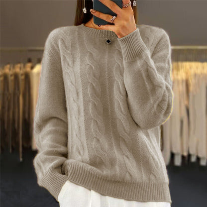 🔥⛄【S-XL】Nowy sweter z wełny na jesień i zimę 2026, jednolity kolor, wysokiej jakości