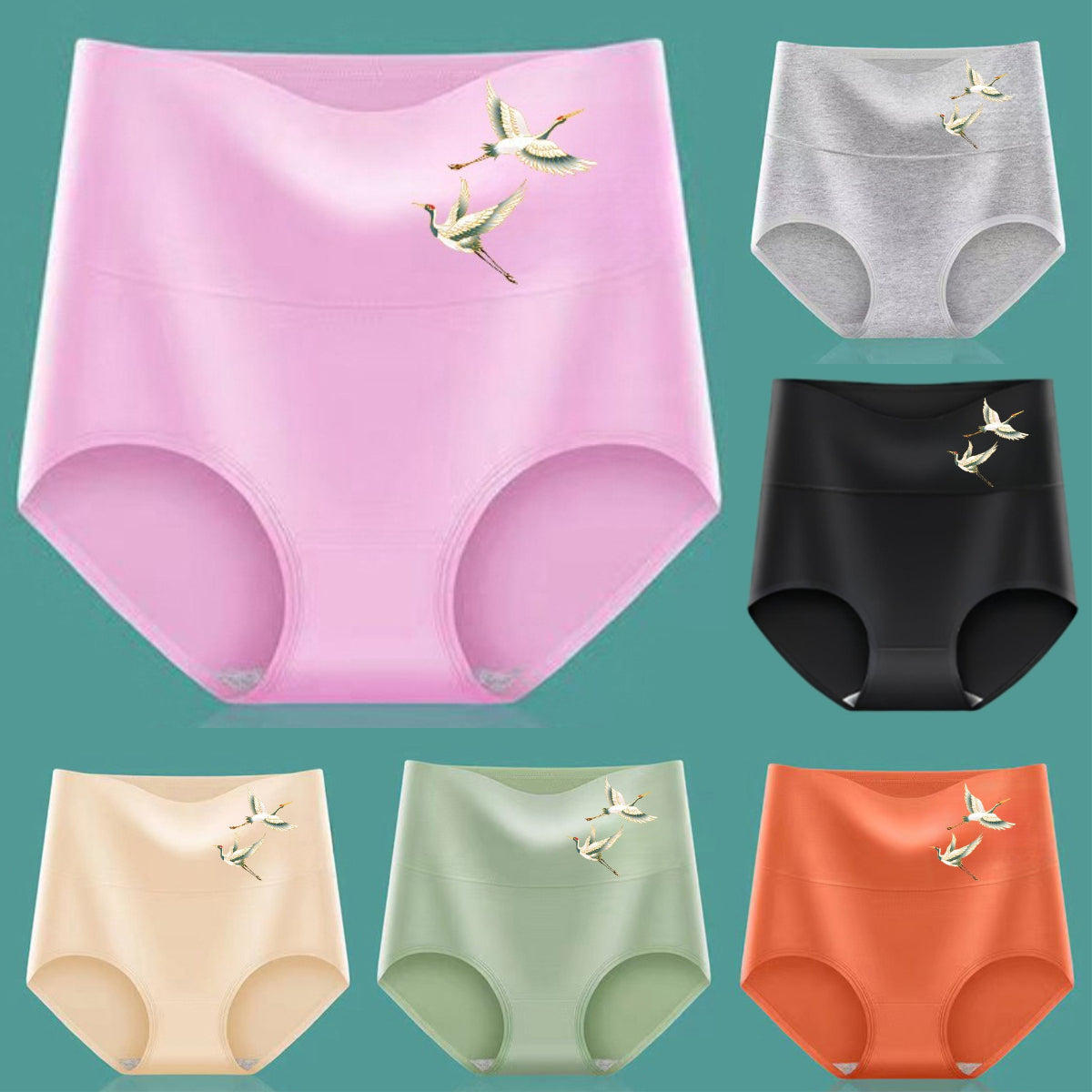 💖【6 sztuk】Wysoki stan, podnoszący pośladki, wykonany z wysokiej jakości bawełny✨️ (45-105 kg)
