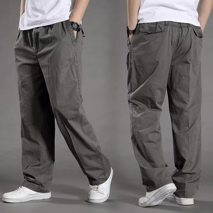 😎👖【Posebna ponudba🔥】Moške ležerne cargo hlače, večje velikosti - ohlapne in udobne