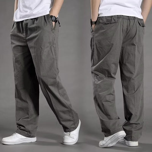 😎👖【Posebna ponudba🔥】Moške ležerne cargo hlače, večje velikosti - ohlapne in udobne