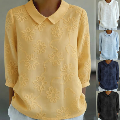👚Blusa bordada de estilo retro francés - Colección 2026