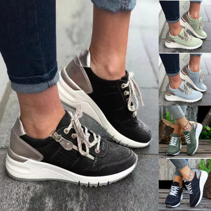 🔥50% de descuento: (Tallas 36-43) Zapatillas deportivas ortopédicas para mujer, modernas y cómodas, con cremallera lateral y suela gruesa.