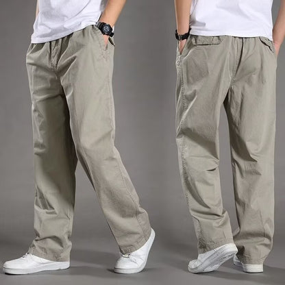 😎👖【Posebna ponudba🔥】Moške ležerne cargo hlače, večje velikosti - ohlapne in udobne