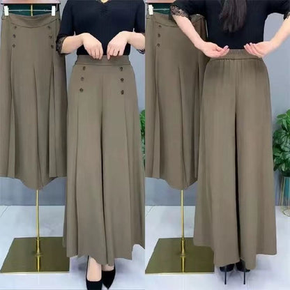 💖【M-5XL】Modno žensko široko plisirano krilo z visokim pasom