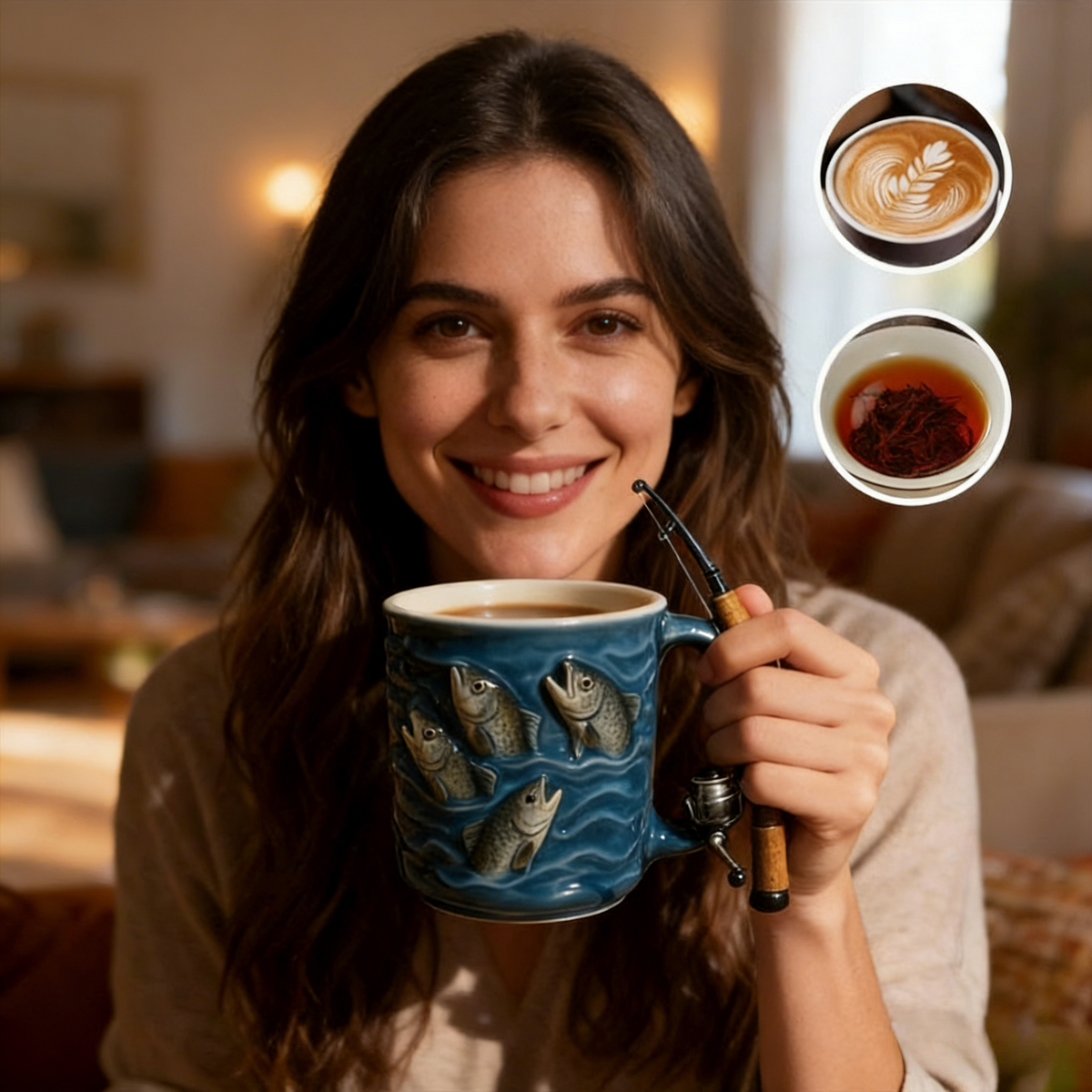 🎣☕Nowy kubek wędkarski Kreatywny kubek wykonany z żywicy, specjalnie zaprojektowany dla miłośników wędkarstwa.