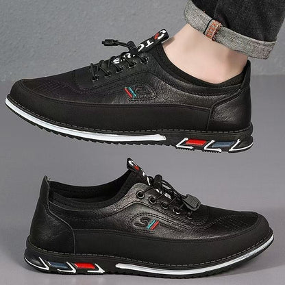 💯🔥【39-44】Los zapatos de negocios casuales para hombre están hechos de cuero impermeable y resistente a las manchas con una suela suave para un uso cómodo.