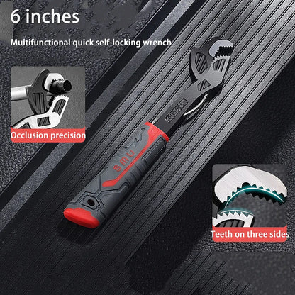 【8 inches】 Samozaciskowy zestaw kluczy wielofunkcyjnych Zestaw kluczy do rur Narzędzie do kluczy przemysłowych