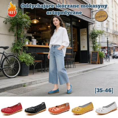 🔥 Damskie buty ortopedyczne (rozm. 35-46), wykonane z naturalnej skóry, lekkie, antypoślizgowe, oddychające i wygodne.