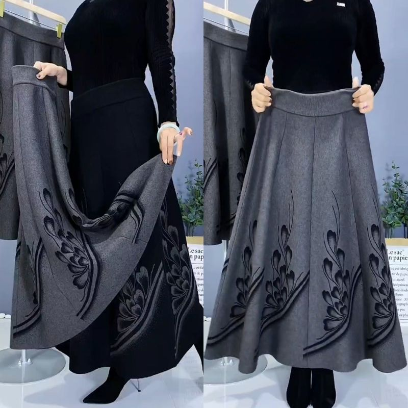 🎀【S-3XL】Jesienna i zimowa pogrubiana wełniana spódnica, modna i uniwersalna