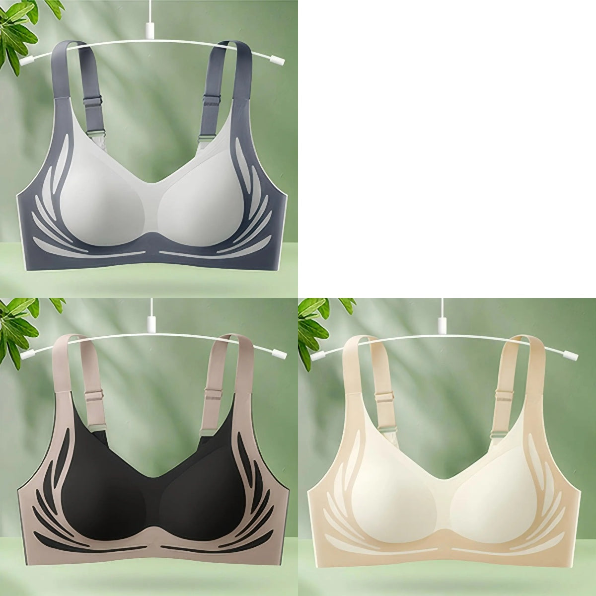 😍【Paket 3】Ženski enodelni brezžični nedrček❤️【40–85 kg】