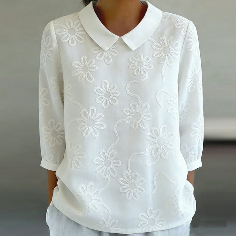 👚Blusa bordada de estilo retro francés - Colección 2026
