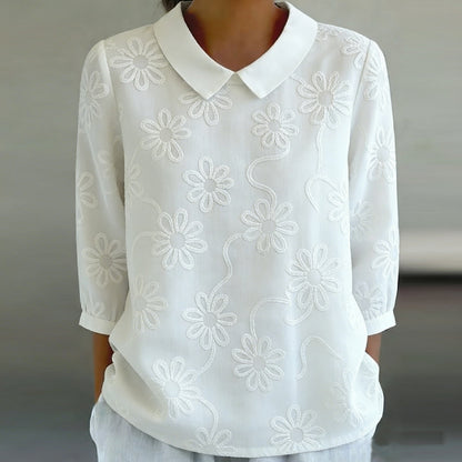 👚Blusa bordada de estilo retro francés - Colección 2026