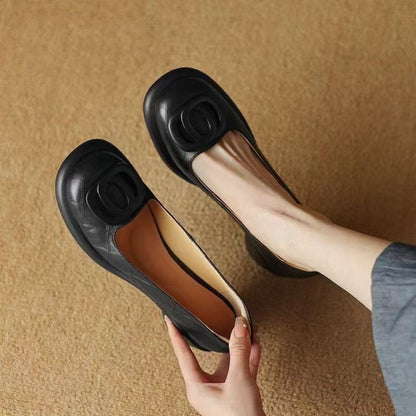 👠【35-40】Nowe wygodne skórzane buty 2026 👠 Retro obcas 5 cm 🌟 Eleganckie i uniwersalne