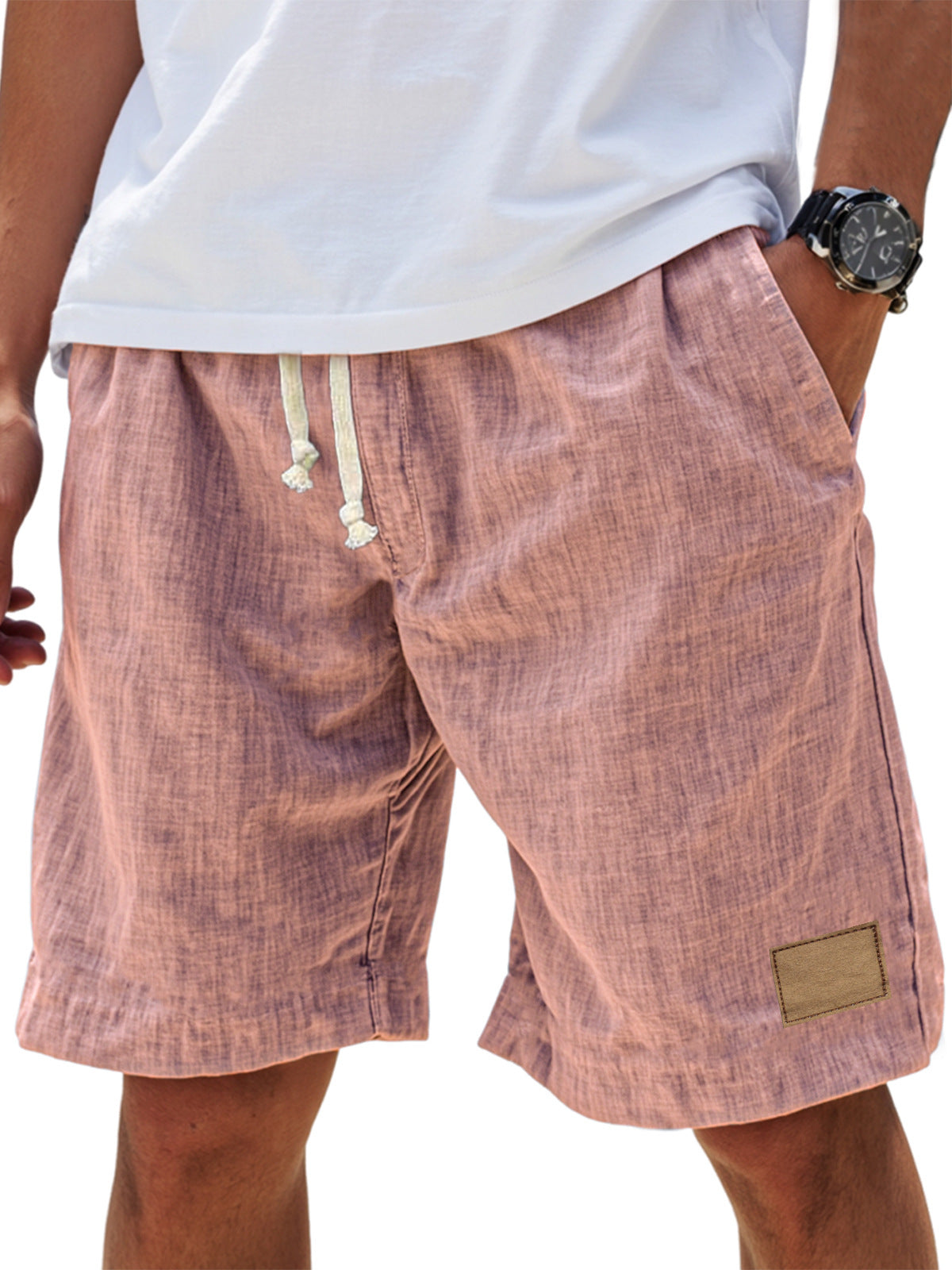 ⏳🔥【Zadnji dan s 50 % popustom】👖 【S-5XL】【55-110 kg】Moške ležerne kratke hlače z vrvico iz lanu za leto 2026 (večje velikosti).
