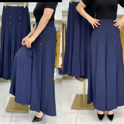 💖【M-5XL】Modno žensko široko plisirano krilo z visokim pasom
