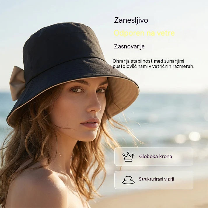 🎀🎀 50 % popusta 👒 | Retro klobuk s pentljo: zložljiv in zračen, nepogrešljiv poletni kos.
