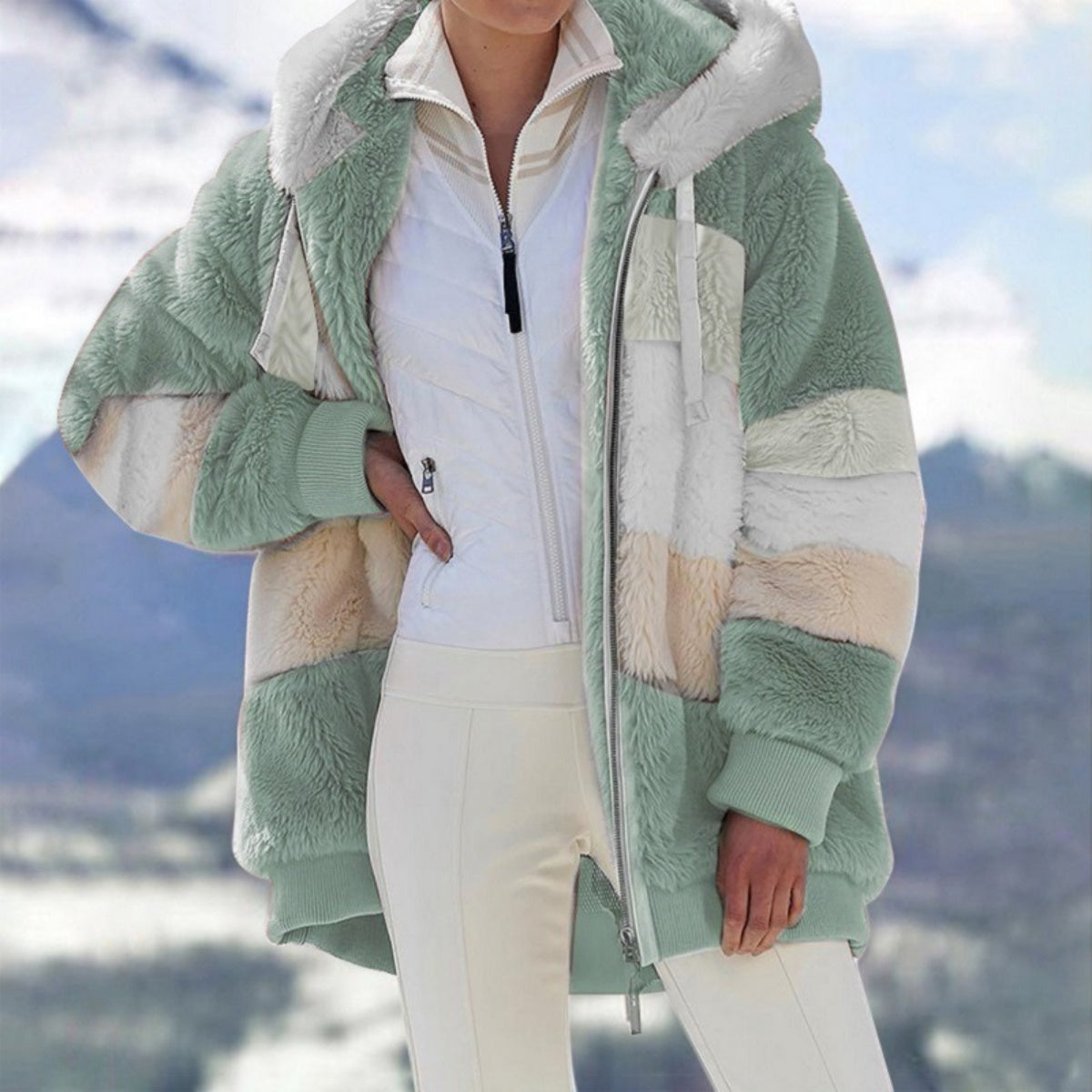 ☃️❄️【S-5XL】Nowa damska kurtka zimowa 2025, gruba z pluszowymi paskami