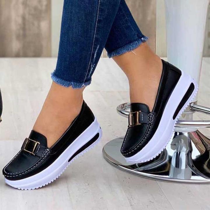 🔥🩰【35-43】2026 nowy styl damskie buty casualowe buty z grubą podeszwą miękkie i wygodne