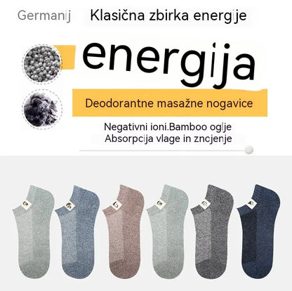 🔥【Skupaj 10 parov】🧦Moške poslovne zračne antibakterijske nogavice, ki vpijajo vonjave